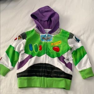 NEW Disney Buzz Lightyear hood sweatshirt zip